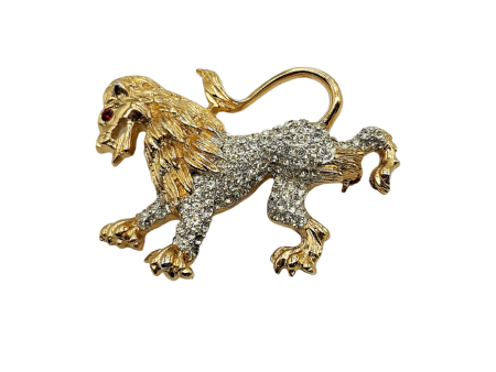 Vintage Gold Lion Pin Online Sale