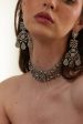 Vintage Antique Silver & Crystal Openwork Choker Necklace Discount