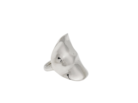 Polished Silver Wavy Adjustable Ring Online Hot Sale