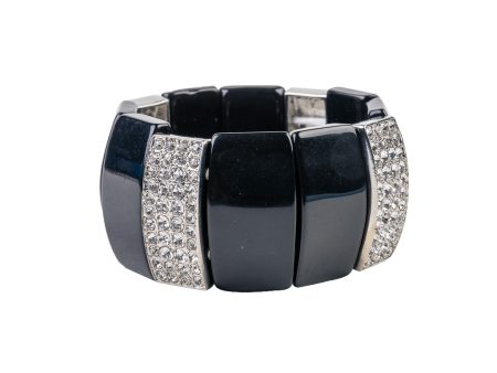 Black Stretch Wedge Bracelet Supply