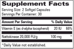 Nattokinase with Vitamin E 60 gels Sale