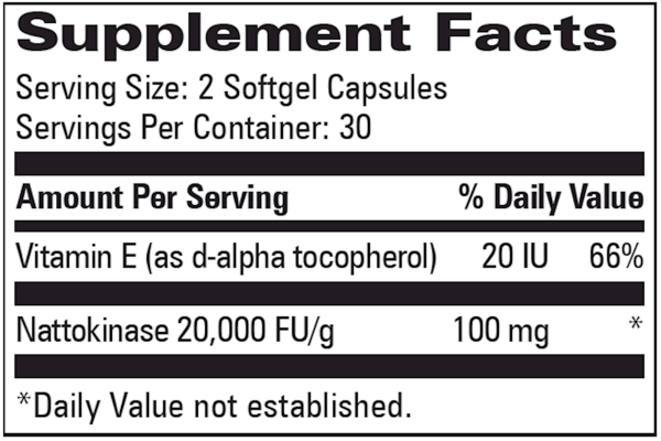 Nattokinase with Vitamin E 60 gels Sale