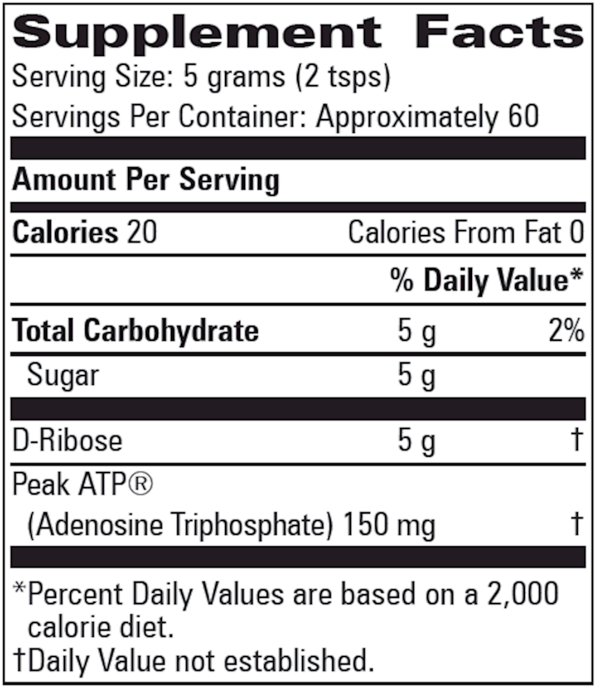 BioEnergy Ribose with Peak ATP 309 gms Sale