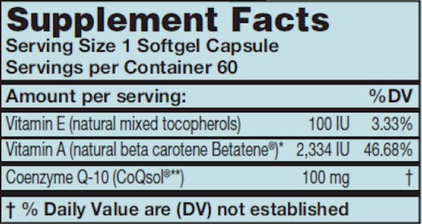 CoQ10 100 mg 60 gels Hot on Sale