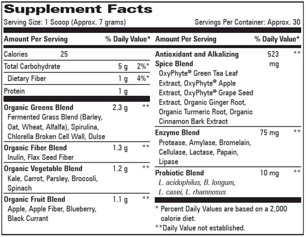 Alkalizing Greens Blend 210 g Fashion