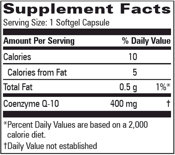 CoQ10 400 mg 30 gels Online now