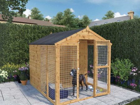 Mercia Staffordshire Outdoor Dog Kennel & Run 8 x 6ft Online