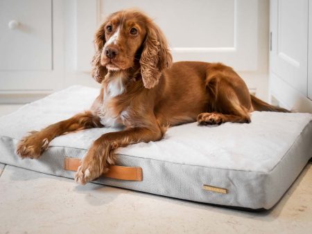 Essentials Twill Orthopaedic Mattress in Linen by Lords & Labradors on Sale