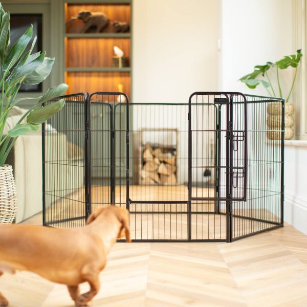 Puppy Play Pen & Crate Extension in Black by Lords & Labradors Online Hot Sale