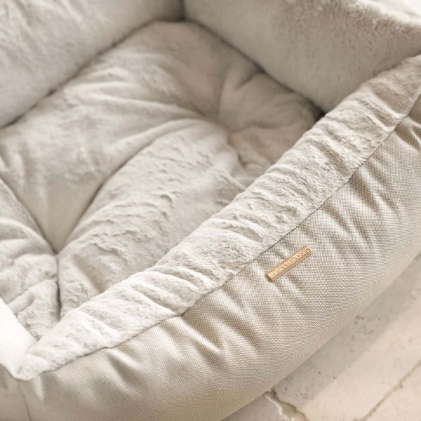 Essentials Twill Box Bed in Linen by Lords & Labradors For Cheap