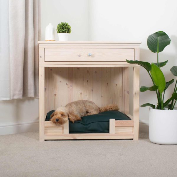 Wooden Salcombe Open Dog Crate with Drawer by Lords & Labradors Supply