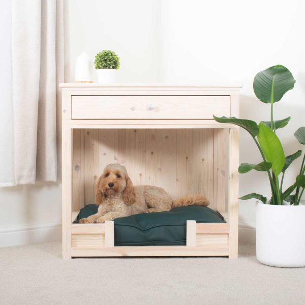 Wooden Salcombe Open Dog Crate with Drawer by Lords & Labradors Supply