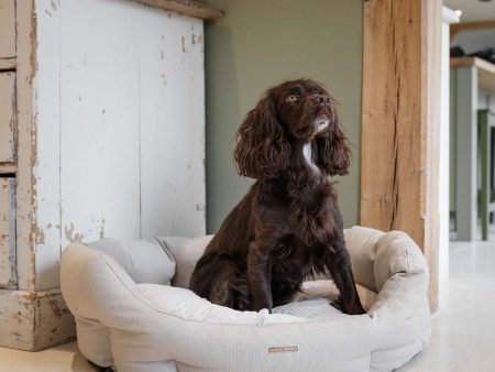 Essentials Twill Oval Bed in Linen by Lords & Labradors Sale