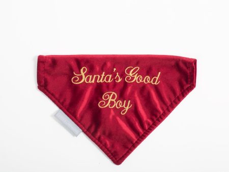 Santa s Good Boy  Bandana in Velvet by Lords & Labradors For Discount