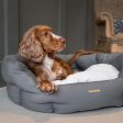 Essentials Twill Oval Bed in Slate by Lords & Labradors Online Sale