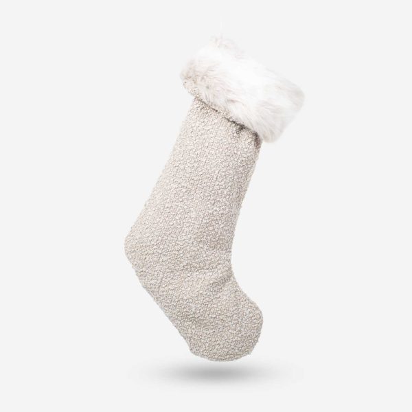 Christmas Stocking in Mink Bouclé by Lords & Labradors Online Hot Sale