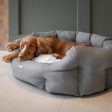 Essentials Twill Oval Bed in Slate by Lords & Labradors Online Sale