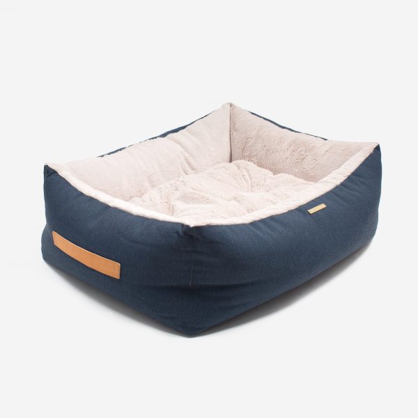 Essentials Twill Box Bed in Denim by Lords & Labradors Online Hot Sale