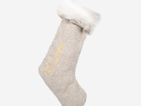 Christmas Stocking in Mink Bouclé by Lords & Labradors Online Hot Sale