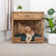 Wooden Broadsand Open Dog Crate with Drawer by Lords & Labradors Cheap