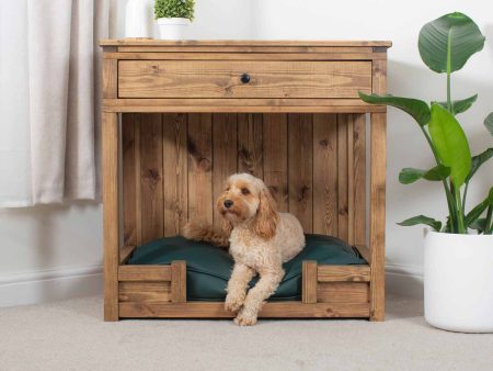 Wooden Broadsand Open Dog Crate with Drawer by Lords & Labradors Cheap