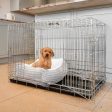 Cosy & Calming Puppy Crate Bed With Removable Covers in Light Grey Essentials Plush by Lords & Labradors For Sale