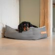 Essentials Twill Box Bed in Slate by Lords & Labradors Discount