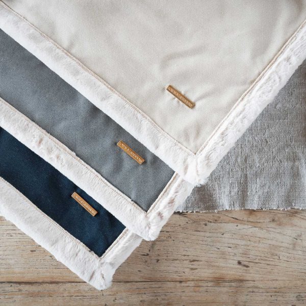 Essentials Twill Blanket in Linen by Lords & Labradors For Sale