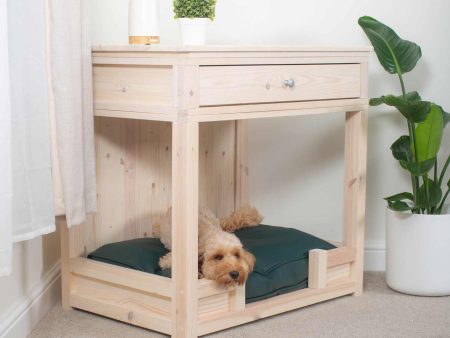 Wooden Salcombe Open Dog Crate with Drawer by Lords & Labradors Supply