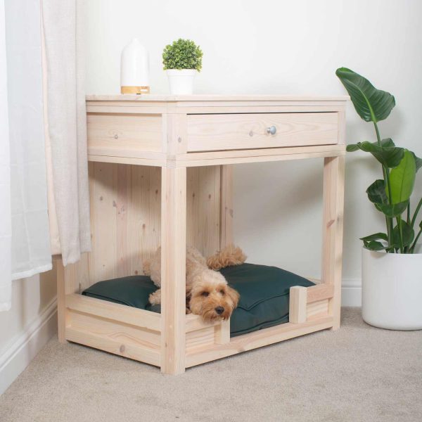 Wooden Salcombe Open Dog Crate with Drawer by Lords & Labradors Supply