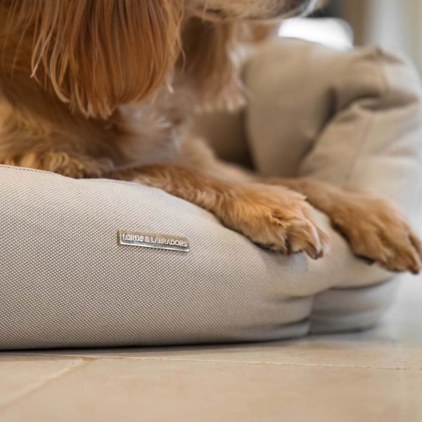 Essentials Twill Oval Bed in Linen by Lords & Labradors Sale