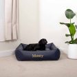 Box Bed With Removable Covers in Rhino Tough Pacific Faux Leather by Lords & Labradors For Sale