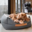 Essentials Twill Box Bed in Slate by Lords & Labradors Discount