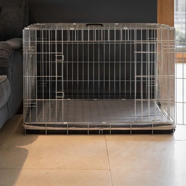 Essentials Twill Crate Mat in Slate by Lords & Labradors For Discount