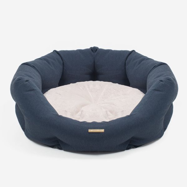 Essentials Twill Oval Bed in Denim by Lords & Labradors Online Hot Sale